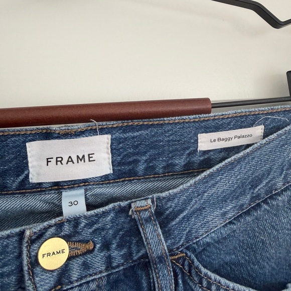 Frame Denim Le Baggy Palazzo Flare Jeans - Picture 3 of 5